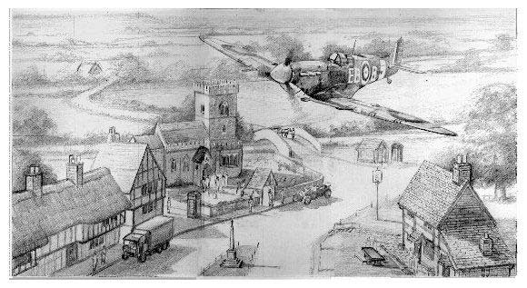 Aviation pencil sketch